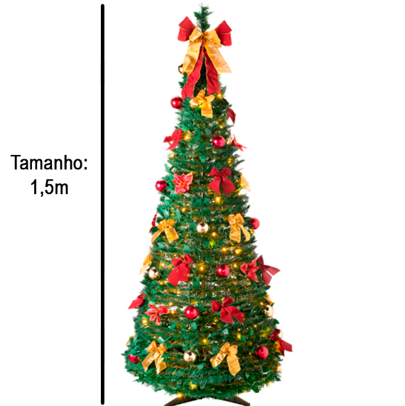 Árvore de Natal Retrátil [FÁCIL DE MONTAR]
